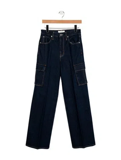 Pre-owned Slvrlake High-rise Wide Leg Jeans In Blue
