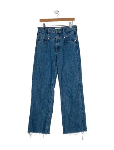Pre-owned Slvrlake High-rise Wide Leg Jeans In Blue