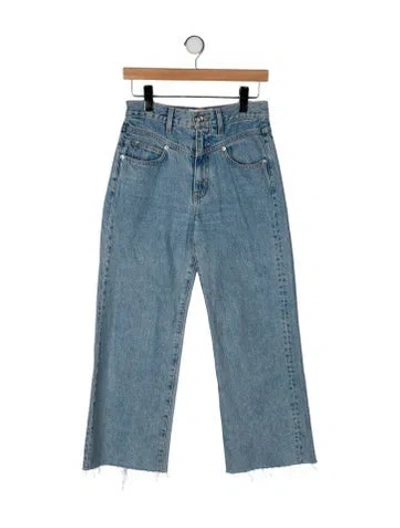 Pre-owned Slvrlake High-rise Wide Leg Jeans In Blue
