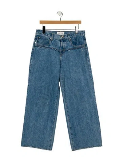 Pre-owned Slvrlake High-rise Wide Leg Jeans In Blue