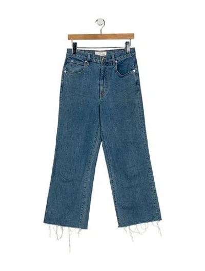 Pre-owned Slvrlake High-rise Wide Leg Jeans In Blue