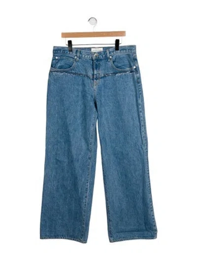 Pre-owned Slvrlake High-rise Wide Leg Jeans In Blue