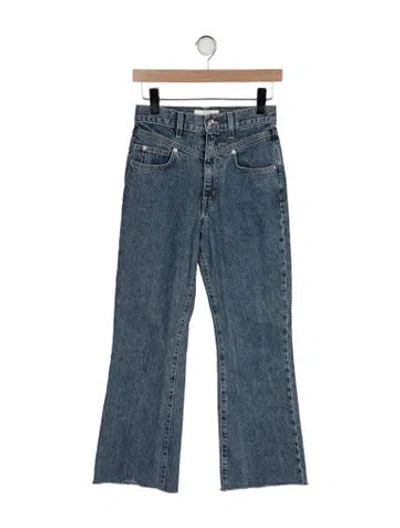 Pre-owned Slvrlake High-rise Wide Leg Jeans In Blue