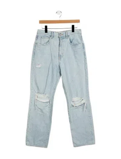 Pre-owned Slvrlake High-rise Wide Leg Jeans In Blue