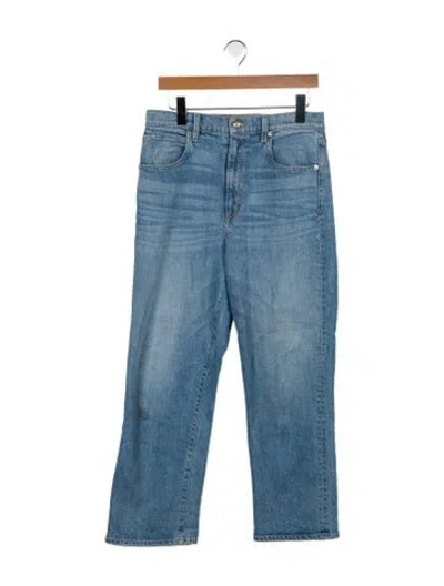 Pre-owned Slvrlake High-rise Wide Leg Jeans In Blue