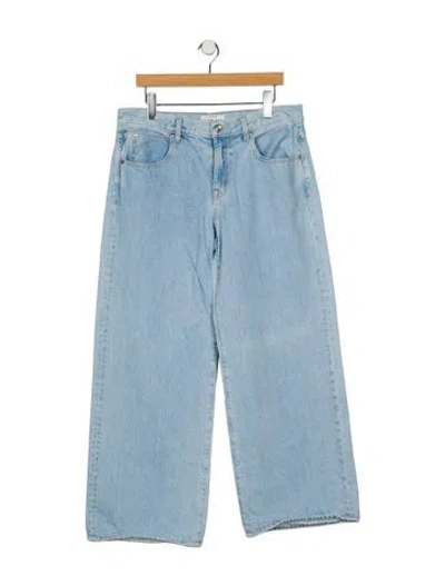 Pre-owned Slvrlake High-rise Wide Leg Jeans In Blue