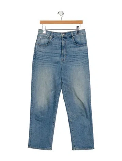 Pre-owned Slvrlake High-rise Wide Leg Jeans In Blue
