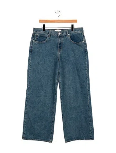 Pre-owned Slvrlake High-rise Wide Leg Jeans In Blue