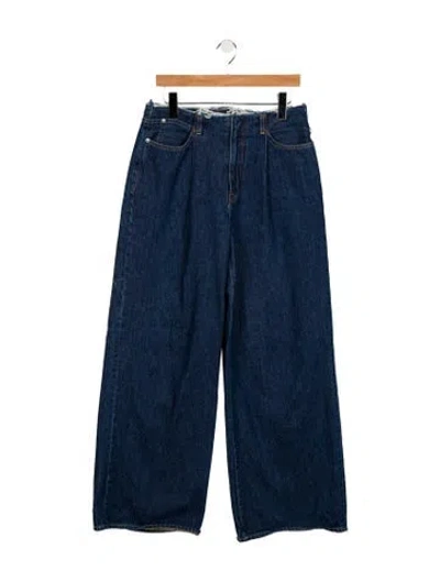 Pre-owned Slvrlake High-rise Wide Leg Jeans In Blue
