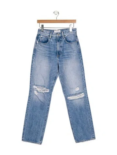 Pre-owned Slvrlake High-rise Wide Leg Jeans In Blue