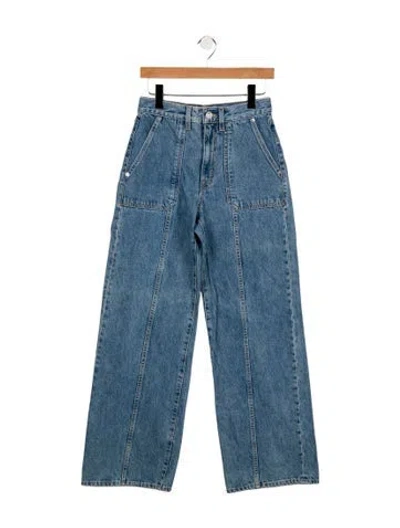 Pre-owned Slvrlake High-rise Wide Leg Jeans In Blue