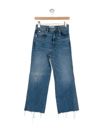 Pre-owned Slvrlake High-rise Wide Leg Jeans In Blue