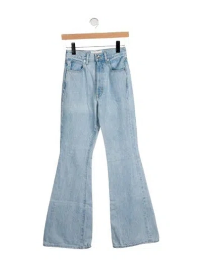 Pre-owned Slvrlake High-rise Wide Leg Jeans In Blue