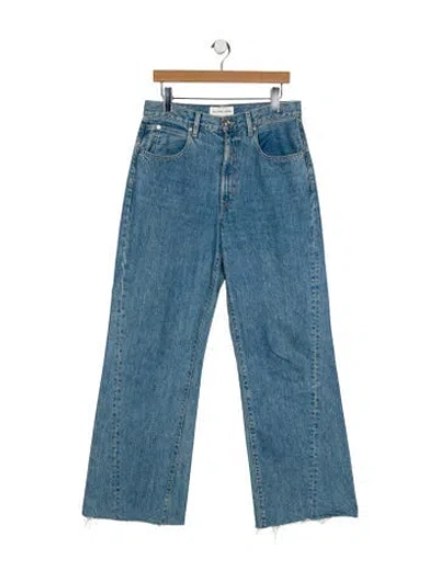 Pre-owned Slvrlake High-rise Wide Leg Jeans In Blue