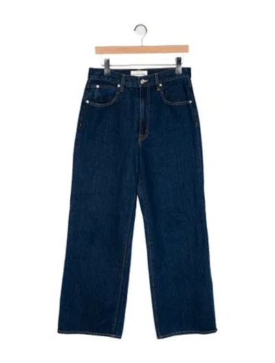 Pre-owned Slvrlake High-rise Wide Leg Jeans In Blue