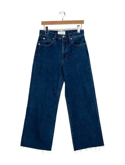 Pre-owned Slvrlake High-rise Wide Leg Jeans In Blue