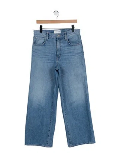 Pre-owned Slvrlake High-rise Wide Leg Jeans In Blue