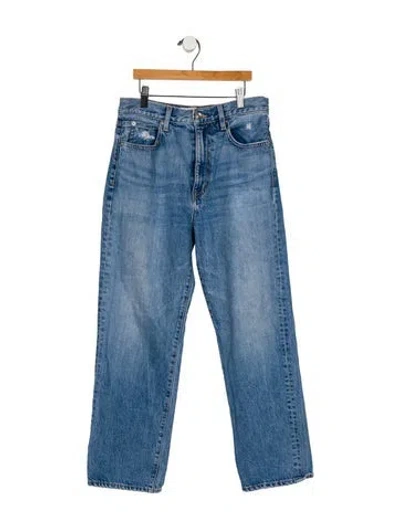 Pre-owned Slvrlake High-rise Wide Leg Jeans In Blue