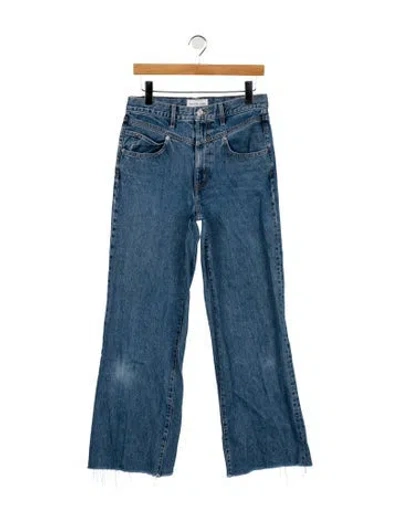 Pre-owned Slvrlake High-rise Wide Leg Jeans In Blue