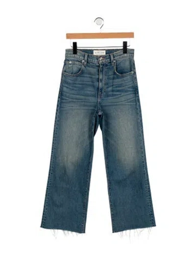 Pre-owned Slvrlake High-rise Wide Leg Jeans In Blue