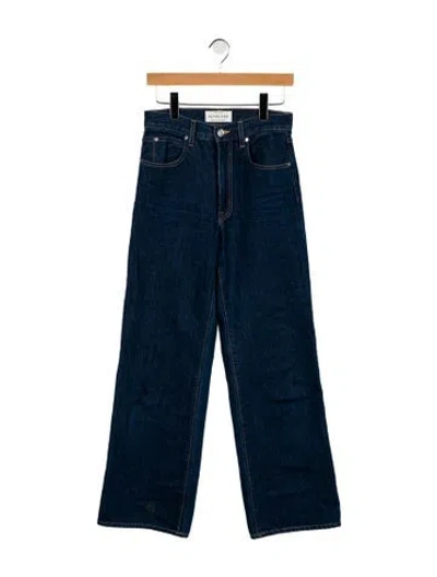 Pre-owned Slvrlake High-rise Wide Leg Jeans In Blue