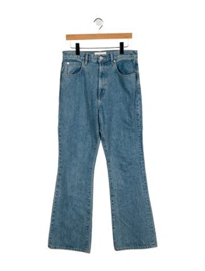 Pre-owned Slvrlake High-rise Wide Leg Jeans In Blue