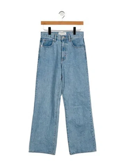 Pre-owned Slvrlake High-rise Wide Leg Jeans In Blue