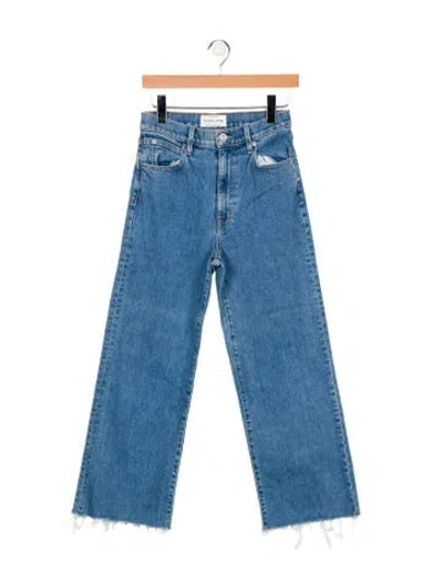 Pre-owned Slvrlake High-rise Wide Leg Jeans In Blue