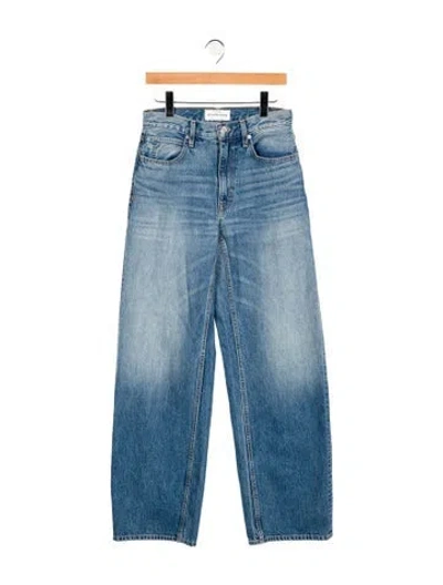 Pre-owned Slvrlake High-rise Wide Leg Jeans In Blue
