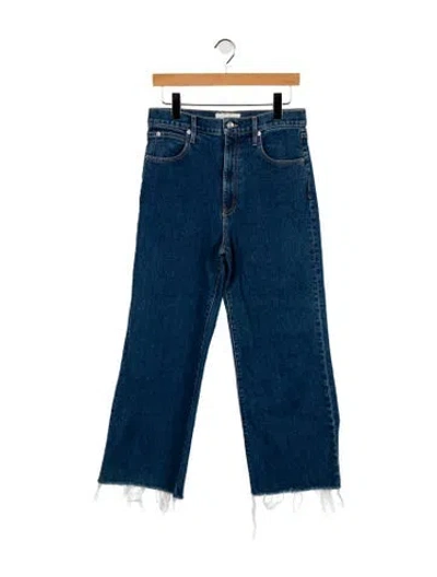 Pre-owned Slvrlake High-rise Wide Leg Jeans In Blue