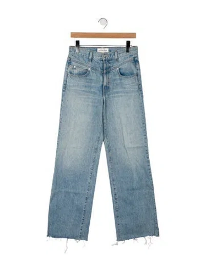 Pre-owned Slvrlake High-rise Wide Leg Jeans In Blue