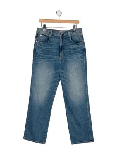 Pre-owned Slvrlake High-rise Wide Leg Jeans In Blue