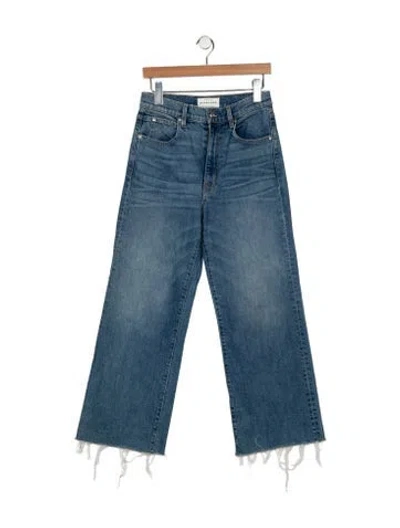 Pre-owned Slvrlake High-rise Wide Leg Jeans In Blue