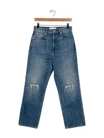 Pre-owned Slvrlake High-rise Wide Leg Jeans In Blue