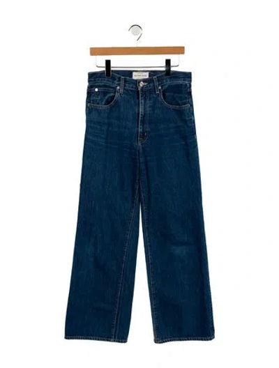 Pre-owned Slvrlake High-rise Wide Leg Jeans In Blue