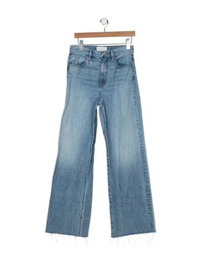 Pre-owned Slvrlake High-rise Wide Leg Jeans In Blue