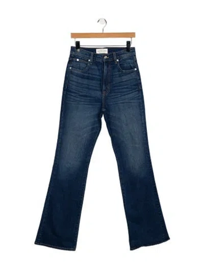 Pre-owned Slvrlake High-rise Wide Leg Jeans In Blue