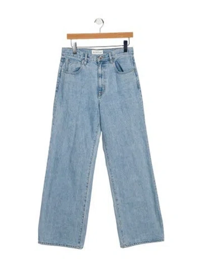 Pre-owned Slvrlake High-rise Wide Leg Jeans In Blue