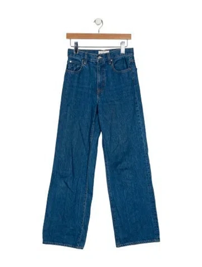 Pre-owned Slvrlake High-rise Wide Leg Jeans In Blue