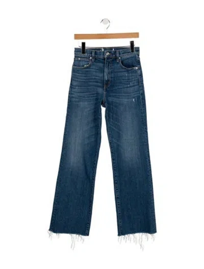 Pre-owned Slvrlake High-rise Wide Leg Jeans In Blue