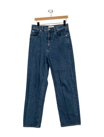 Pre-owned Slvrlake High-rise Wide Leg Jeans In Blue