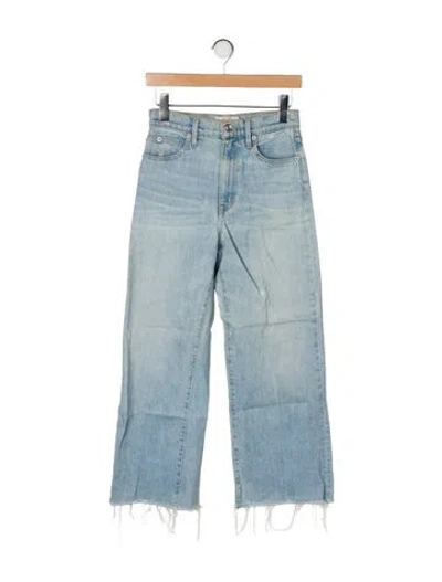 Pre-owned Slvrlake High-rise Wide Leg Jeans In Blue