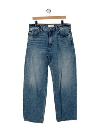 Pre-owned Slvrlake High-rise Wide Leg Jeans In Blue