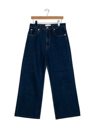 Pre-owned Slvrlake High-rise Wide Leg Jeans In Blue