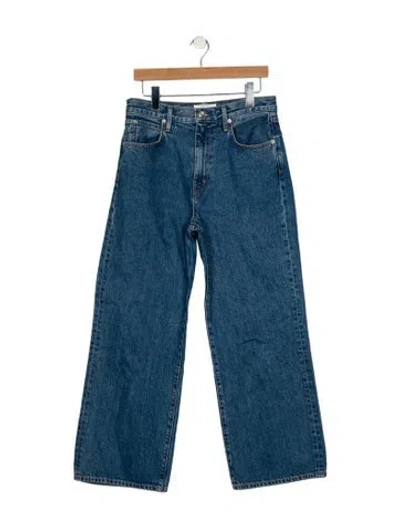 Pre-owned Slvrlake High-rise Wide Leg Jeans In Blue