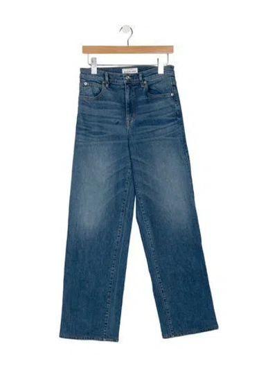 Pre-owned Slvrlake High-rise Wide Leg Jeans In Blue