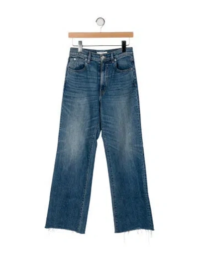 Pre-owned Slvrlake High-rise Wide Leg Jeans In Blue