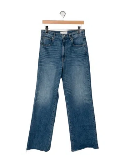 Pre-owned Slvrlake High-rise Wide Leg Jeans In Blue