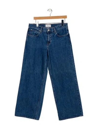 Pre-owned Slvrlake High-rise Wide Leg Jeans In Blue