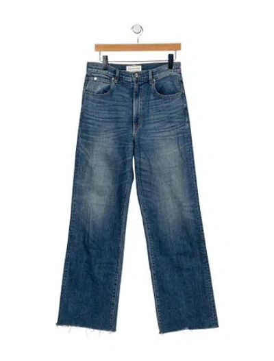 Pre-owned Slvrlake High-rise Wide Leg Jeans In Blue